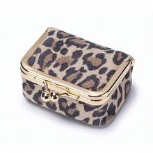1PC Leopard Print Mini Travel Jewelry Box & Earphone Case Compact Jewelry Box, Earphone Pouch, And Coin Purse In One Retro Kiss-Lock Design For Storing Rings, Earrings, And Earphones Exquisitely Crafted For Women And Fashion Enthusiasts Perfect For Travel And Everyday Use - Nhiều màu - Xem 11