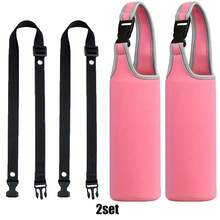 Diving Fabric Water Bottle Holder With Strap, Solid Color Bottle Cover With Backpack Clip, Portable And Shockproof, Suitable For Hiking, Camping, Sports, Set Of Cup Sleeve And Strap - Multicolor - View 16