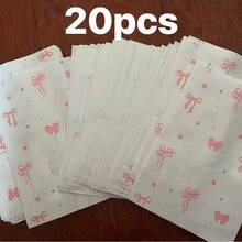 50入蝴蝶結圖案派對禮品袋 優雅紙製禮品袋 適用婚禮、新娘婚前派對、生日 - 彩色 - 查看 8