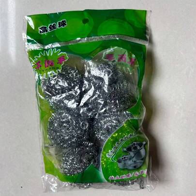 1 pieza/4 piezas/6 piezas Estropajos de lana de acero, bolas de limpieza, estropajos para ollas, multipaquete, elimina la grasa