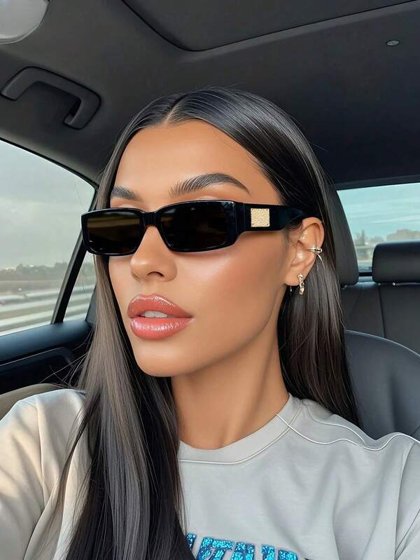 1pc Women's Fashionable Fashion Glasses, Suitable For Outdoor Use