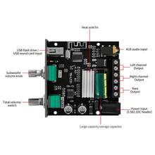 Bộ khuếch đại âm thanh ô tô không dây 2.1 kênh, không dây 5.1+Aux+USB+Card âm thanh USB+Ứng dụng di động, Chất lượng âm thanh trung thực cao/Công suất loa thụ động 15W+15W+30W, Có loa siêu trầm. - A - Xem 4