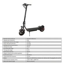 Patinete eléctrico F40 | Motor de 500 W, batería de 12,5 AH, neumáticos sólidos antideslizantes de 10 pulgadas, batería de larga duración, 3 modos, velocidad máxima de 45km/h, absorción de impactos delantera y trasera, freno electrónico de rueda trasera + freno mecánico, plegable, altura ajustable, marco de aleación de aluminio. - Negro - Ver 10