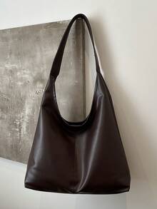 Fashionable Large Capacity Shoulder Tote Bag For Women, Design - Coffee - View 10