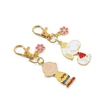 1 Set Japanese Style Sakura Snoopy Cartoon Keychain, Cute Doll Car Key Chain, Couple Bag Pendant, New Year, Valentine's Day, Easter Gift [Random Style] - Multicolor - View 5