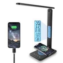 Lámpara de Escritorio LED con Cargador Inalámbrico, Puerto USB, Control Táctil, 3 Modos de Color, 5 Niveles de Brillo, Protección Ocular - como en la foto - Ver 9