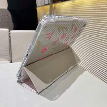 适用于华为MatePad SE 11英寸平板电脑的保护套，MatePad 11.5S，三折式设计，磁吸式闭合，高透明亚克力后盖带笔槽，智能休眠/唤醒功能；也适用于红米Pad 2 11英寸/红米Pad SE 11英寸平板电脑的保护套，iPad A16保护套 - 無色 - 查看 4