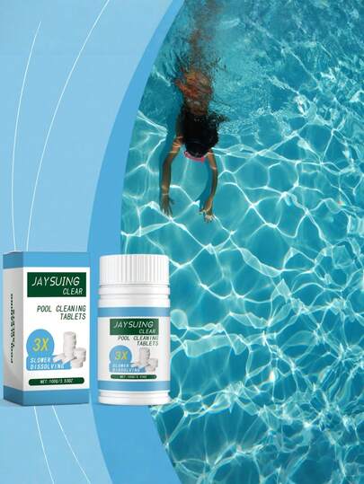 100g Chlorine Effervescent Tablets For Pool Cleaning, Rapid Dissolving Water Treatment Chlorine Tablets