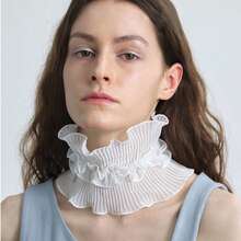 Ruffled Collar Autumn/Winter Cloak Scarf, Shawl Collar - Multicolor - View 4