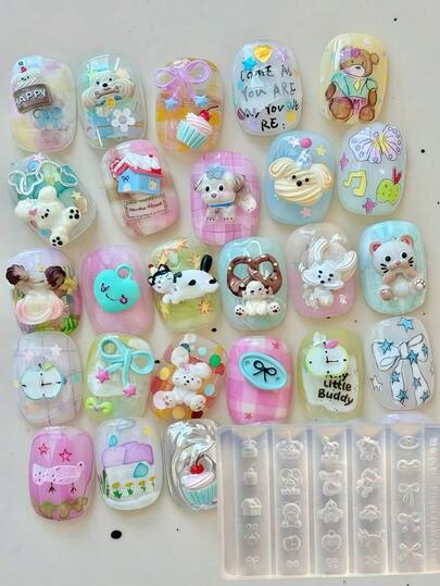 High Quality Handmade Nail Art Mold, Bowknot Design, New Pet Lover Series