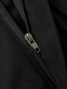 Pantalones cargo multibolsillos de color liso para hombre con solapa. Pantalones de trabajo resistentes y duraderos. Versátiles para el trabajo diario, senderismo, montañismo y acampadas. Pantalones utilitarios resistentes. Ropa para hombre. - Negro - Ver 7