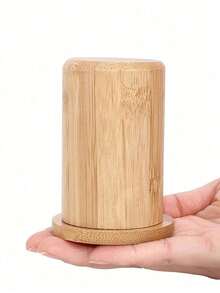 1pc Toothpick Holder, Bamboo Toothpick Container, Wooden Toothpick Dispenser - Multicolor - View 5
