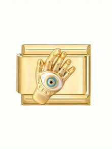 Fashion Jewelry New European & American Style 3D Single-Section Modular Eye Insect Moon Stainless Steel Pendant Bracelet Making Kit, Suitable For All, Minimalist & Personalized Matching - Golden Evil Eye - View 7