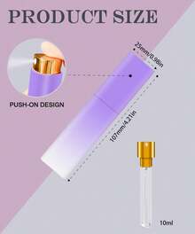 Refillable Travel Perfume Atomizer Set, 10ml Portable Mini Spray Bottle For Women Men, 4 Pack - Purple Pink Blue White - View 2