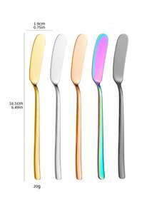 1 pieza Dispensador de mantequilla de acero inoxidable, cortador multiusos, cortador de queso, cuchillo para pan, mermelada y mantequilla, cuchillo para crema, apto para pan, mermelada, queso, pastel, mantequilla, helado, utensilios de cocina para el hogar - Multicolor - Ver 2