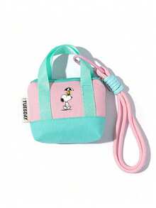 1Pc Peanuts Dopamine Pink Mini Handbag Earphone Bag Storage Box Data Cable Protective Cover Organizer Bag Coin Card Bag Valentine's Day Gifts - Multicolor - View 11