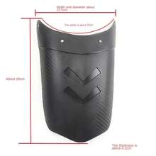 Guardabarros delantero alargado para motocicleta, extensión de rueda trasera y delantera, protector salpicaduras para accesorios universales de motocicleta MTIT - Fibra de carbono grande - Ver 17
