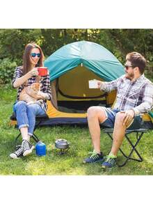 IMPORTEEK 1 Pieza Silla Plegable Portátil para Exterior e Interior Adecuado para Senderismo/Playa/Camping - Negro - Ver 8
