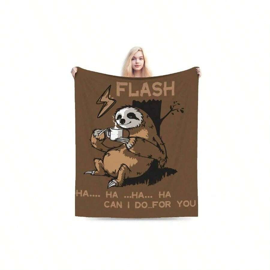 Cartoon Zootopias Flash Blanket Flannel Printed Multi-Function Warm Throw Blankets For Sofa Travel Plush Thin Quilt - trắng - Xem 1