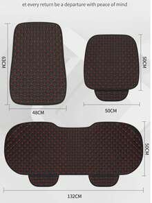 2 piezas Juego de cojines para asiento de coche, bordado de estrella, cojín de asiento delantero y funda de respaldo universal para las 4 estaciones, antideslizante, adecuado para todos modelos de vehículos - Negro - Ver 12