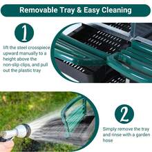 Nido para Gallinas de 6 Espacios con Recolección Automática de Huevos - Caja de Puesta Verde con Bandeja de Plástico y Ventilación - Verde - Ver 4