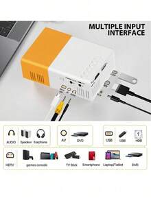 1 Pieza Proyector Pequeño Y Portátil Led Hd 1080p Para Cine En Casa - Tipo de Enchufe A USA (110-127V) - Ver 5