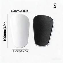 1 par de espinilleras de fútbol mini, equipo de protección para entrenamiento de fútbol - Blanco - Ver 15