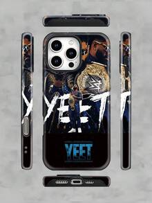 Selected YEET Wrestling Case Printed All Inclusive Mixed Color Phone Case, Suitable For IPhone17PRO MAX/17 AIR/15ProMax/16PROMAX/GalaxyS22/S23/S24/S23 Plus/S24 Ultra/S25/A15/A33/A23. A Must-Have For Commuting - Fade Resistant, Flawless, Suitable As A Gift For  Day, Independence Day, Valentine's Day, Or Birthdays Of Family And Friends. - White - View 3