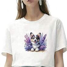 Bộ 1/2/3 miếng dán chuyển nhiệt hình chó Corgi, có thể ủi và giặt được, thích hợp cho áo phông, quần jean, áo len, túi xách, gối, đệm. - T+S - Xem 5