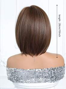 Wig Bob Cokelat Tua Elegan 10 Inci dengan Poni, Cocok untuk Wanita, Tahan Panas, Multifungsi untuk Berbagai Acara, Berkualitas Tinggi, Cocok untuk Pemula, Multifungsi, Penting untuk Liburan Kecantikan, Nyaman dipakai, Cocok untuk Festival Musik, Pemakaian Sehari-hari, Pernikahan, Halloween, Natal, Hari Ibu dan Upacara Wisuda, Hadiah Ramadhan - Coklat - View 6