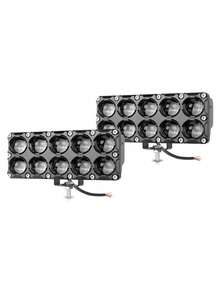 Faros Auxiliares 10 Leds Doble Color Estrobo Paraauto Moto - Multicolor - Ver 3