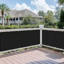 Polyester Rectangular Balcony Privacy Fence With Waterproof Design - Reinforced UV-Resistant Outdoor Screen For Patio And Deck, Easy Installation Garden Divider With Tie Ropes - Multicolor - View 11