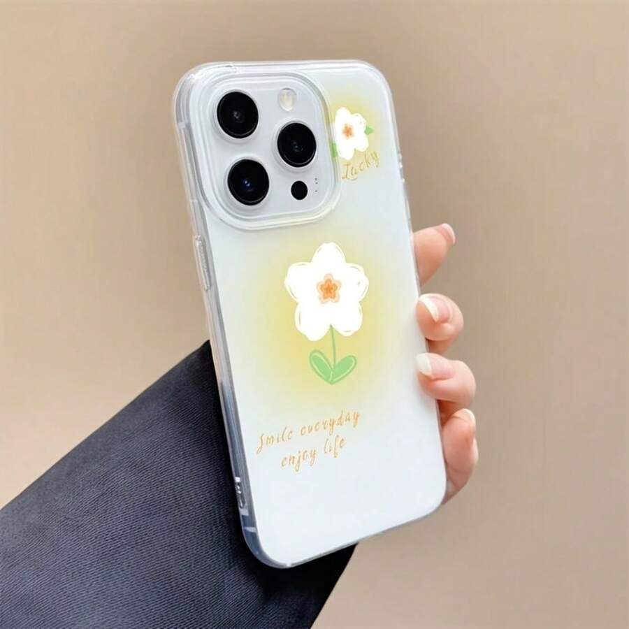 Diseño de carcasa de teléfono móvil estético súper lindo, gran agujero, placa trasera blanca IMD proceso gran marco de espejo, todo incluido contra caídas y bordes blandos aplicables 17/17 AIR/17 Pro/17 Pro Max/16/16 Pro/16 Plus/16 Pro Max/15/15 Pro/15 Plus/15 Pro Max/14/14 Plus/14 Pro/14 Pro Max/13/13 Pro/13 Pro Max/12/12 Pro/12 Pro Max/11Pro/11Proamx, La carcasa protectora se siente cómoda, simple y de moda. unisex - Blanco - Ver 1