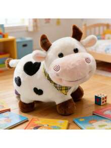 Black & White Heart Pattern Plush Cow Doll - This Adorable Plush Cow Doll Has A Soft, Fluffy Feel, Making It A Great Gift For Children, Boys And Girls, At Christmas, Easter Parties. It Is A Top Choice For Birthday And Holiday Gifts, A Wonderful Present For Friends, And A Perfect Plush Doll Collection For Animal Lovers. - Multicolor - View 3