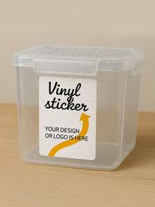 500pcs Customized Waterproof, Sunproof, Washable Round, Square, Rectangular PVC Stickers With Personal Name & Logo, Adhesive Labels - Multicolor - View 4