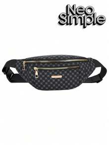 TIANDINGYU Men's Pu Leather Waist Bag With Clover Pattern Running Bag College Bag Summer Dad Old Money Freshman For Books Multi-Functional Dorm University Gifts For Men Fall Christmas Scream Men Bag Belt Bag Travel Bag Sling Bag For Men Vintage Funny Gifts Purse Holiday Thanksgiving Chest Bag For Men Side Bags For Men Satchel Bag Leather Bag Hobo Bag Hip Bag Pouch - Black - View 1