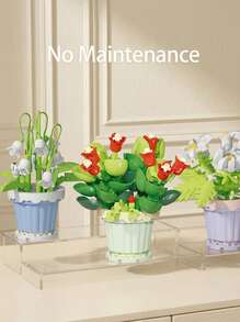 Bộ đồ chơi khối xây dựng cây cảnh mini Bouquet, 105-365 hạt khối xây dựng, Đồ chơi khối xây dựng mô phỏng loạt cây tự làm, Khối đồ chơi xây dựng phù hợp để trang trí nhà cửa và văn phòng, Bộ bó hoa, Phù hợp cho người lớn, Quà tặng Ngày của Mẹ, Quà tặng sinh nhật, Quà tặng Ngày lễ tình nhân, Đồ chơi Giáng sinh - Nhiều màu - Xem 13