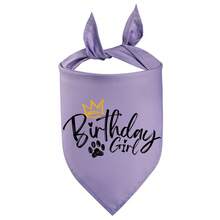新款狗狗生日头巾，生日派对宠物配饰，6种颜色可选，狗狗猫咪生日围巾/领巾 - 彩色 - 查看 23