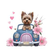 1片/2片/3片装可爱小狗驾驶图案熨烫贴片，可水洗熨烫，适用于T恤、牛仔裤、毛衣、手提包、枕头、靠垫等。 - L - 查看 2