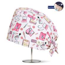 1pc Elastic Work Cap With Cartoon Print & Long Hair Ponytail Design, Unisex, All Season - Multicolor - View 15