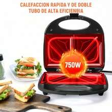 LSXD Sandwic 750W Panini Electrica con Recubrimiento Antiadherente Luz Indicadora Fácil de Limpiar Mini Prensa para Hacer 2 Sandwiches Pequeños Cocina Electrodomesticos - Negro00 - Ver 1