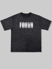 GRDR | Men's Retro Casual Washed Short Sleeve T-Shirt | Suitable For Summer Wear | Comfortable & Breathable | Style - Black - View 4