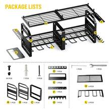 Garage Tool Storage Racks - שחור - ראה 2