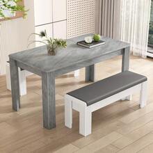 Dining Tables - Grey + Particle Board - View 5