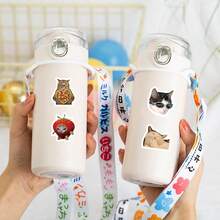 500 miếng/cuộn Hình dán mèo ngộ nghĩnh, nhãn dán niêm phong, decal trang trí dễ thương cho sổ tay, điện thoại, đàn guitar, phần thưởng, quà tặng hoạt hình - Nhiều màu - Xem 5