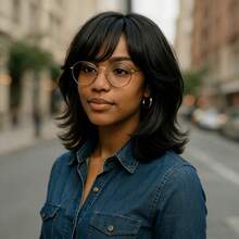 180% 密度直发蕾丝波波头假发,自然头皮真人发丝,带刘海 - 无胶 2x4 蕾丝前额,适合所有种族女性,度假风,时尚波波头 | 无胶假发,蕾丝前额假发 - Natural Black - 查看 4