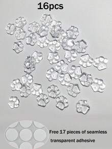 32 Nail Crystal Transparent Enlarged Mother Keycap Stickers, Nail Typing Artifact Keyboard Stickers, Nail Typing Assistant With Raised 3D Long Nails, Dedicated Transparent Decoration That Does Not Damage Nails, Transparent DIY Keyboard Cap Self-Adhesive Office Mother Nail Protection, Transparent Glass Material, (With Free Round Seamless Nano Transparent Adhesive) - Clear - View 12