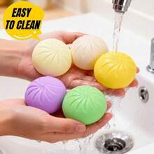 1/2/3 Pcs Squishable Food Stress Relief Toys: Colorful Mini Bread Squeeze Balls, Slow Rebound Anti-Stress Gadgets, Realistic Fake Bread Dough Balls, Stretchable Sensory Desktop Toys, Relieve Anxiety, Office Relaxation, Home Decor | Best Gift For Family And Friends - Multicolor - View 6