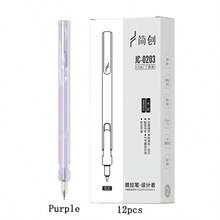 12 pièces/boîte Stylos-gel rétractables créatifs de 0,5 mm, style gelée, 6 couleurs, pour le bureau, les devoirs, la rentrée scolaire, les examens, une écriture silencieuse et fluide - boîte de 12 pièces - Voir 16