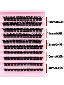 Rikuaild 120pcs D-Curl Fluffy False Eyelashes, Thick & Natural Look, Suitable For Travel, Vacation, Date, Party, Portable False Eyelashes - D - View 4